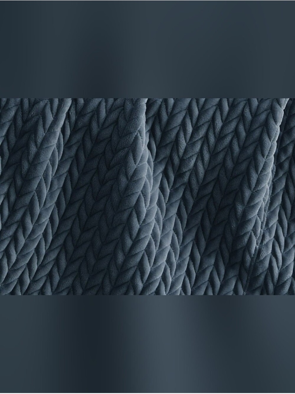 Ann Taylor Quilted Chevron Throw - Navy Blue Oversized - Picture 5 of 7
